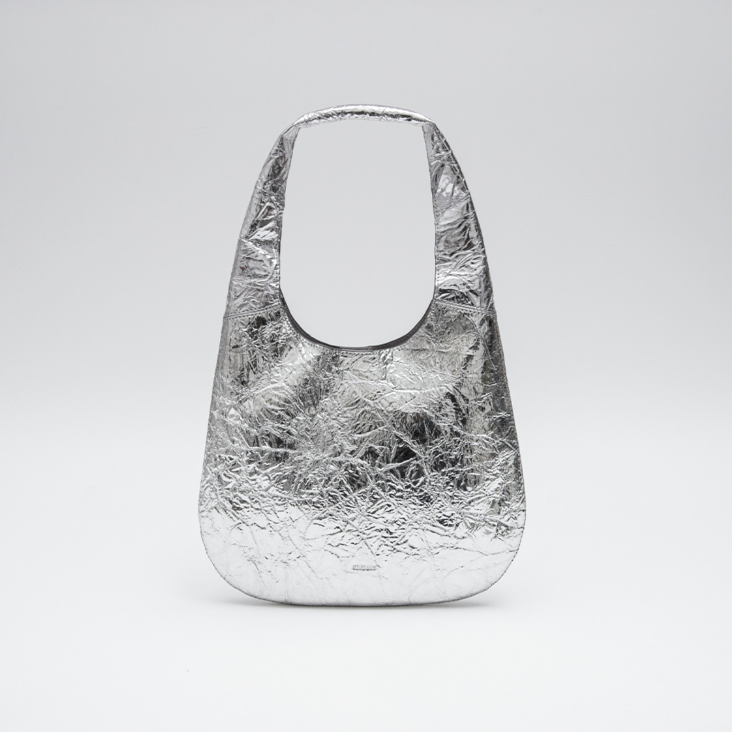 （B-2488）METALLIC WRINKLE ROUND SHOULDER BAG