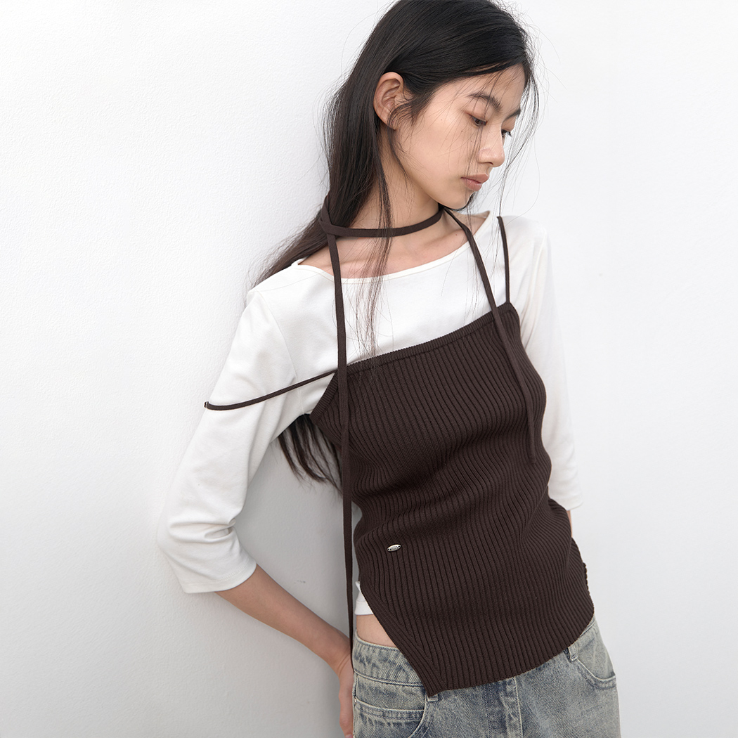 （ZT-7103）LEO BUSTIER TIE KNIT S