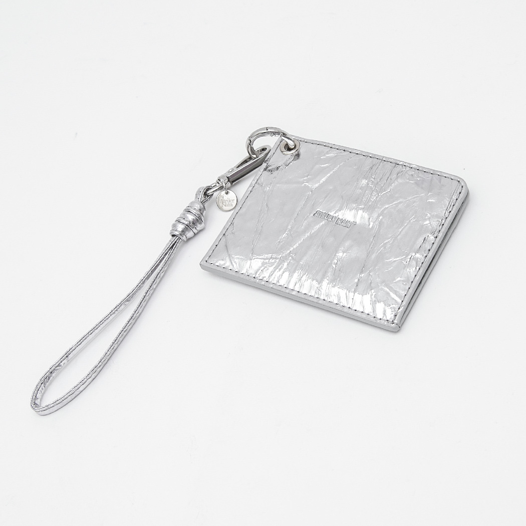 （Z-ETC-2735）ATELIER NAIN GOODS METALLIC WRINKLE CARD WALLET