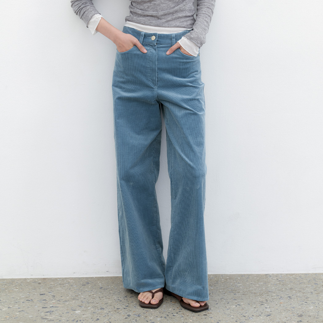 (PT-5801)CORDUROY WIDE PANTS