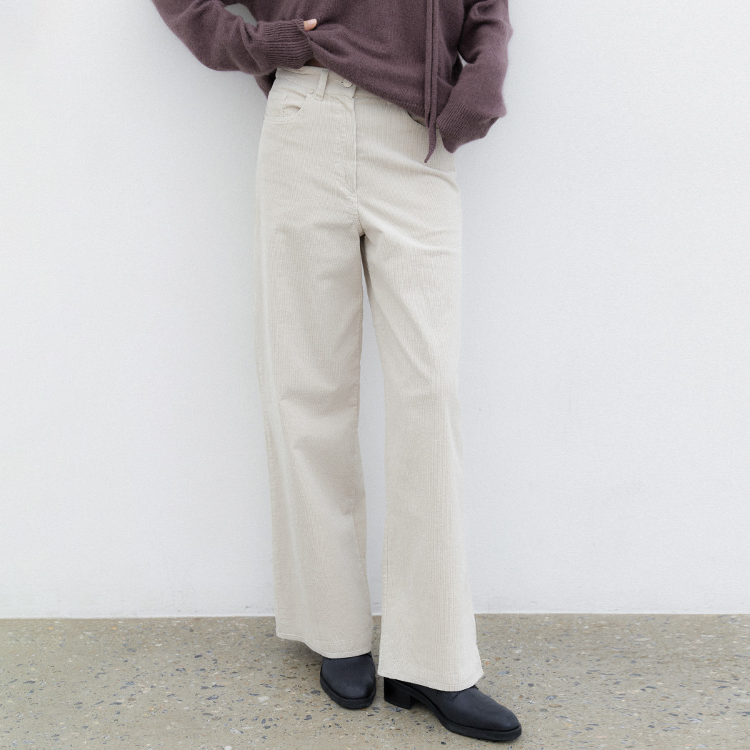 (PT-5801)CORDUROY WIDE PANTS