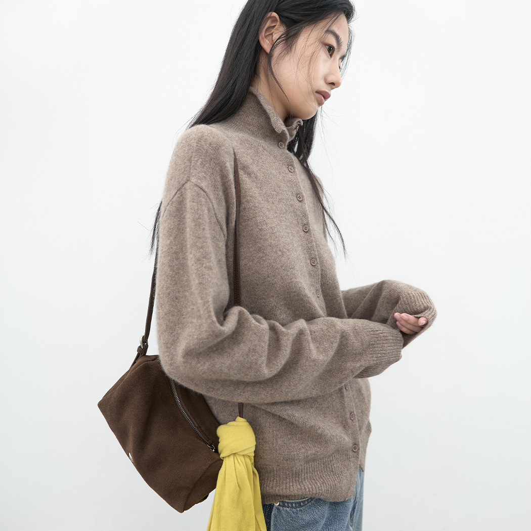 （CD-2277）YAK＆WOOL HIGH NECK 2-WAY CARDIGAN