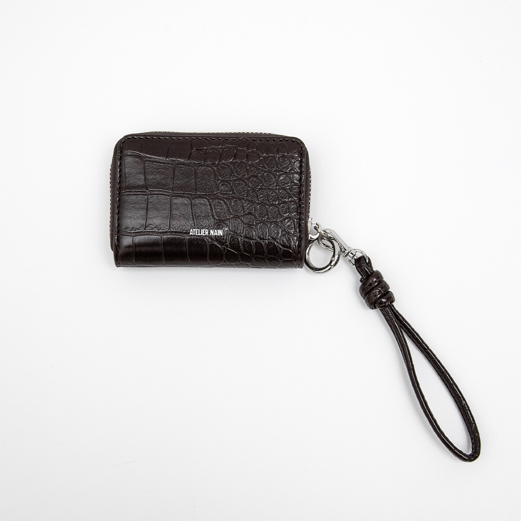 （ETC-2737）CROCO ZIP KEYRING MINI WALLET