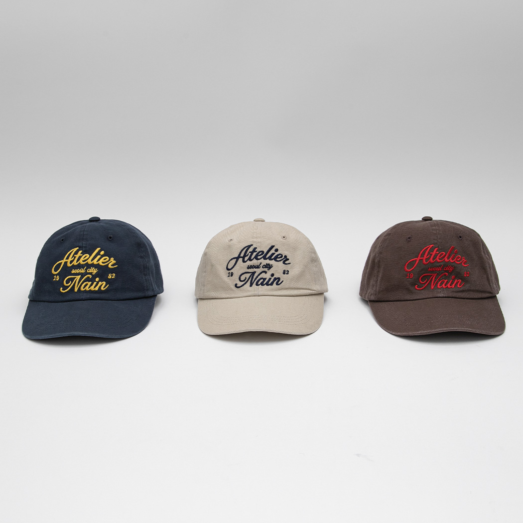 （HA-0066）BIO WASHED SCRIPT LOGO BALL CAP