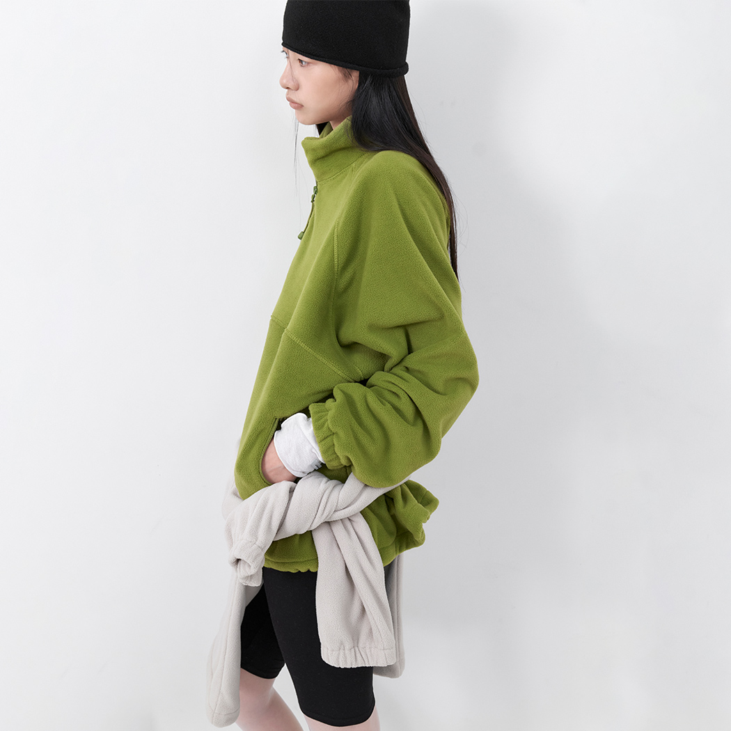 （T-7315）AN TOVE FLEECE HALF ZIP-UP