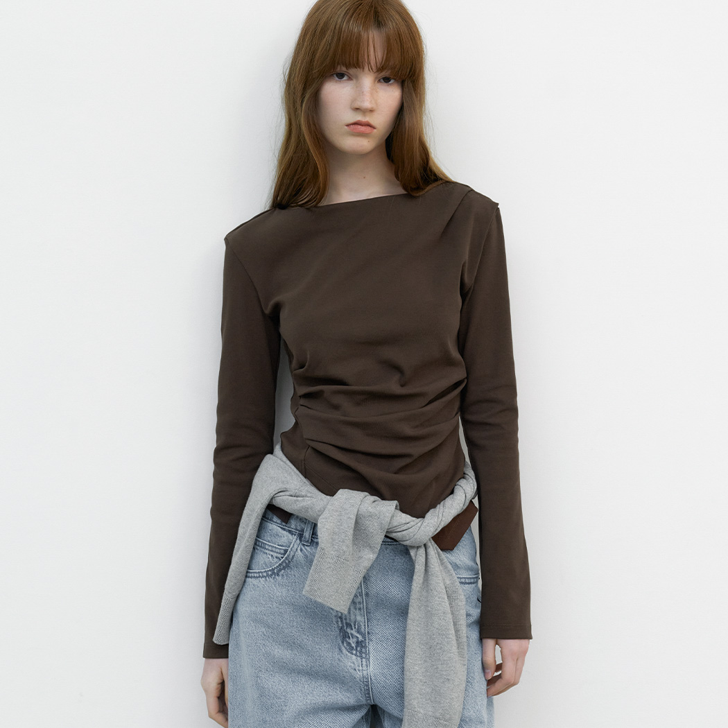 (Z-BL-4287)LOND2 WAIST TUCK BLOUSE