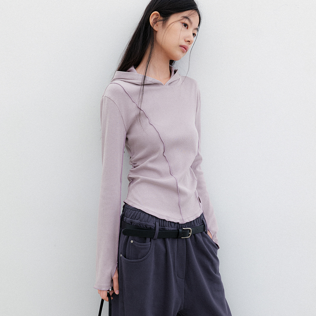 （T-7271）PIGMENT INTERLOCK HOODED TEE