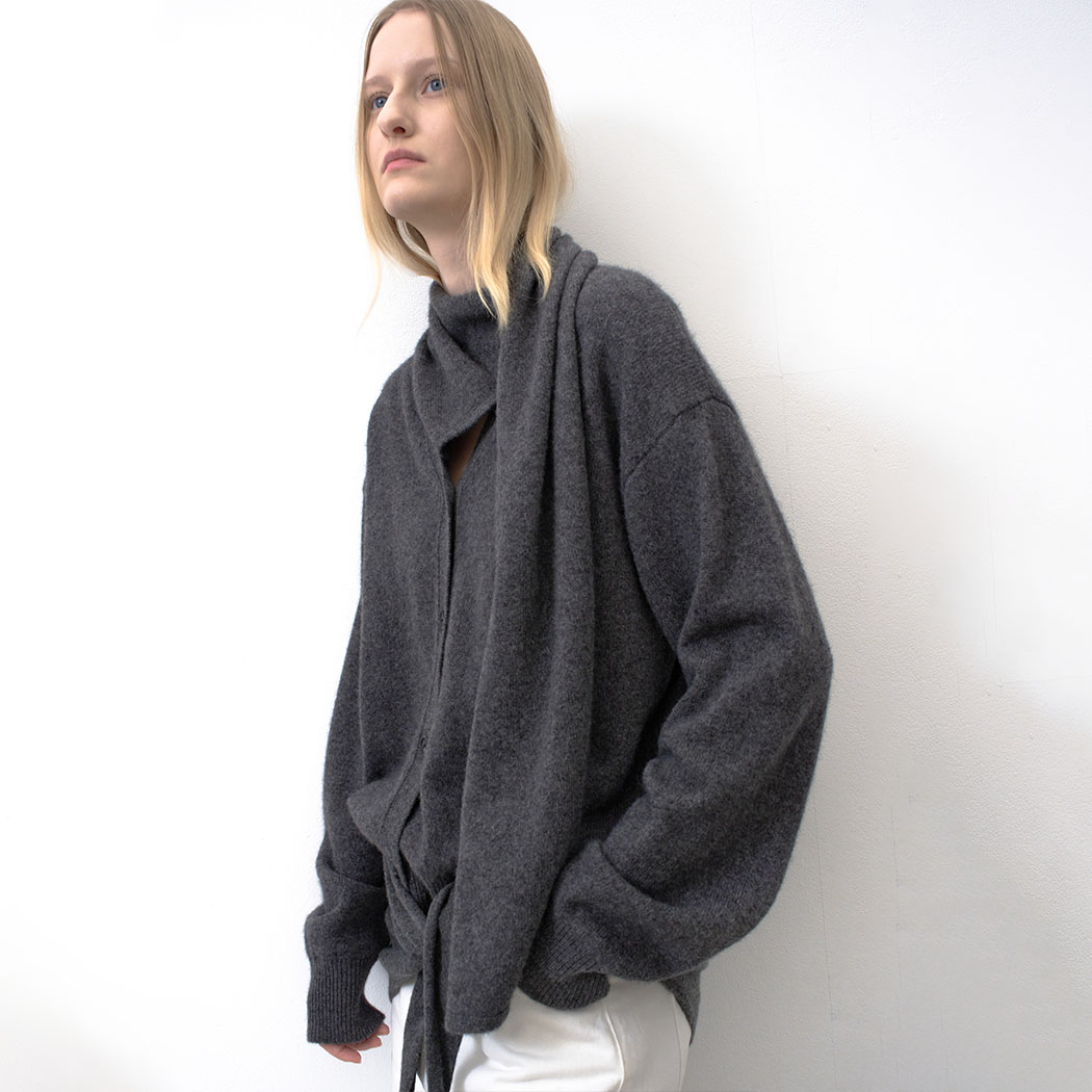 （Z-CD-2235）YAK BLENDED MUFFLER SET CARDIGAN S