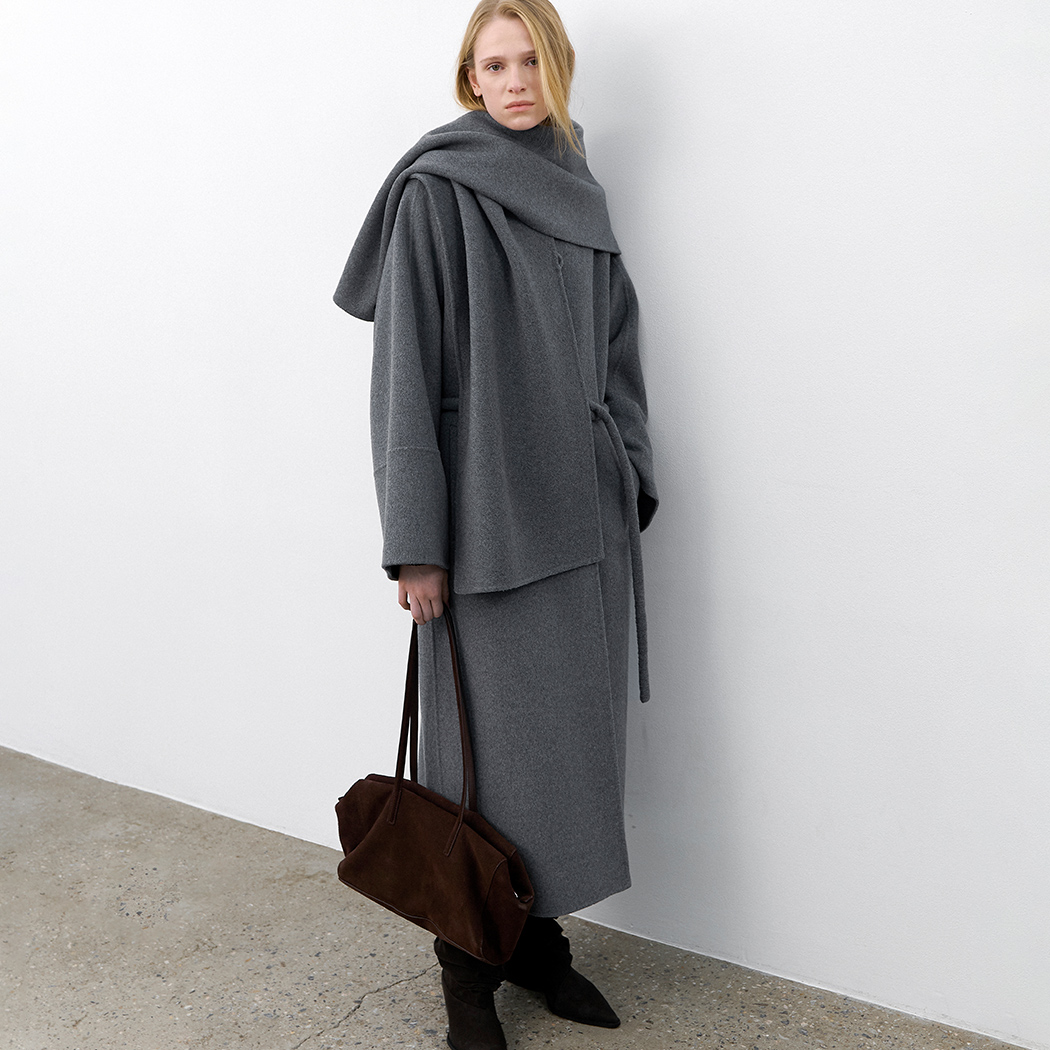 （CT-1491）SHAWL MUFFLER SET HANDMADE LONG COAT S