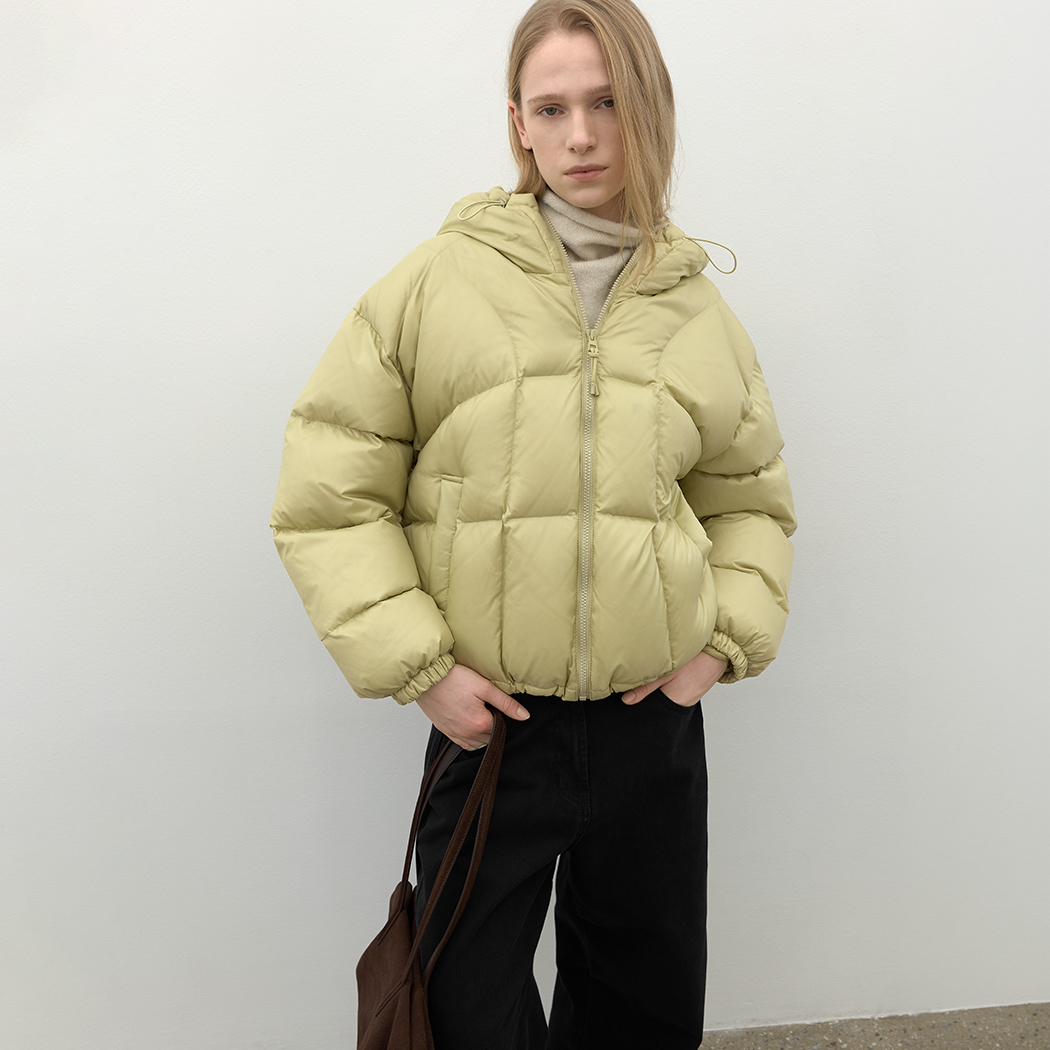 (JP-606)CURVED STITCHED RIPSTOP HOOD DOWN JUMPER