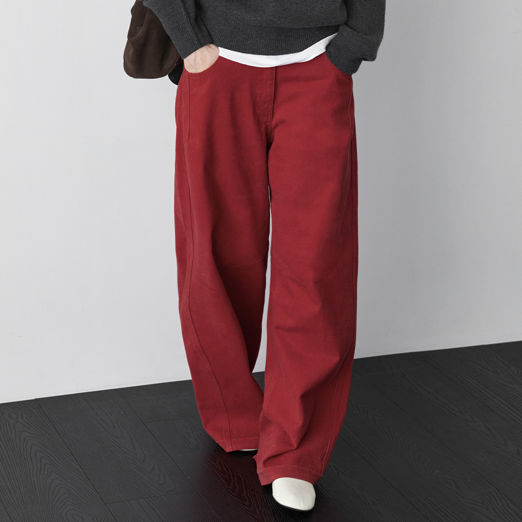 (PT-5835)CURVED COTTON COLOR DENIM