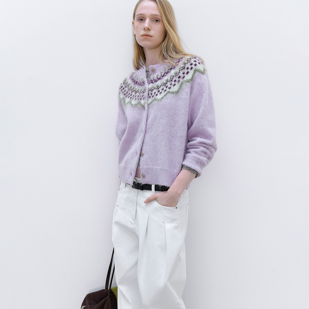 （CD-2305）BRUSHED NORDIC PATTERN CARDIGAN