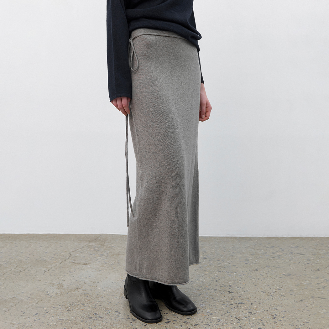 （SK-5149）WAIST STRING MAXI KNIT SKIRT SET-UP